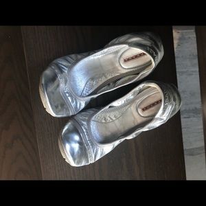 Prada Silver flat shoes